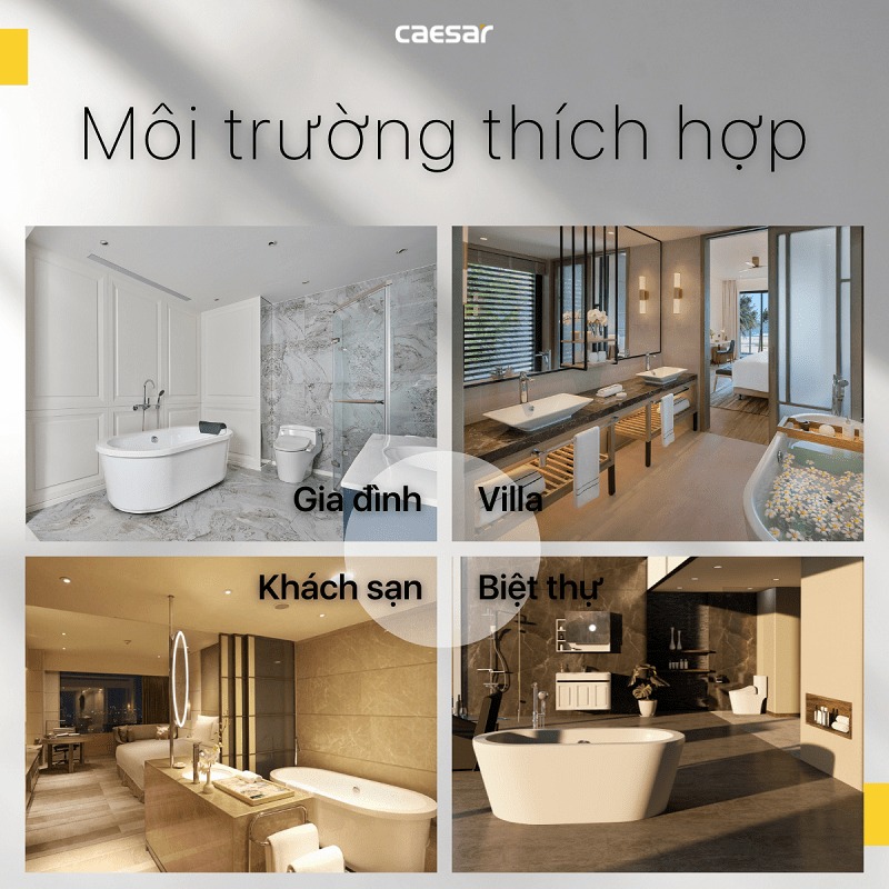 Bồn tắm chân yếm 1m7 massage Caesar MT0670L(R) - 6