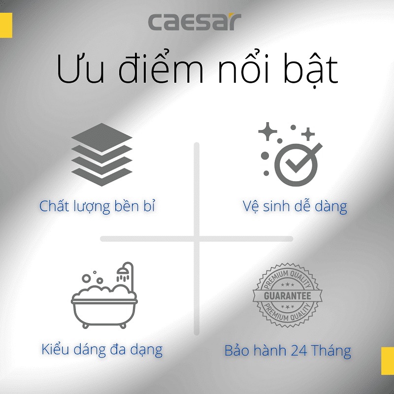 Bồn tắm đặt sàn 1m7 Caesar AT6270 - 4
