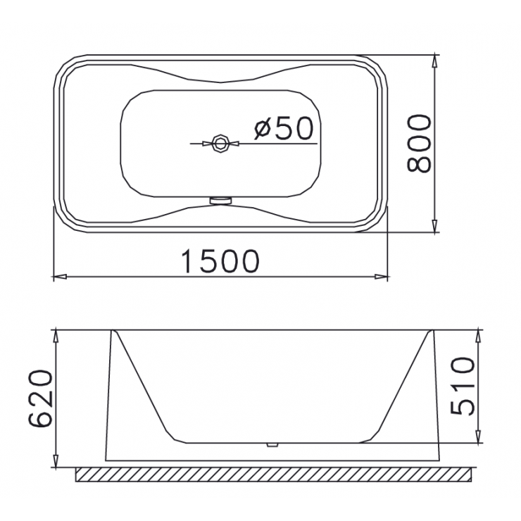 Bồn tắm lập thể 1m4 Caesar AT0950 - 2