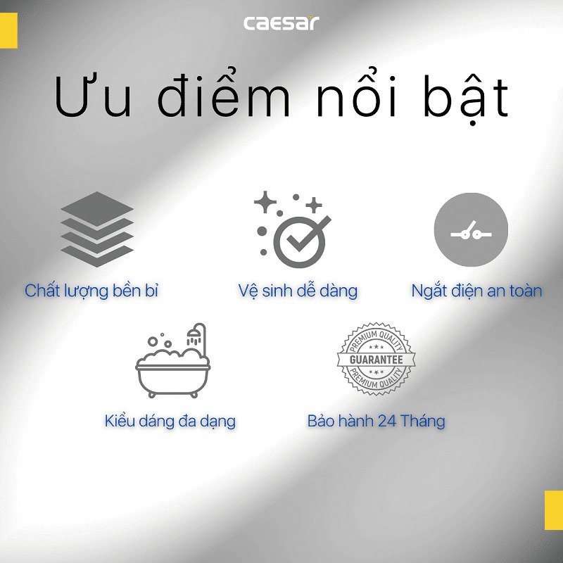 Bồn tắm xây 1m7 massage Caesar MT0170 - 3