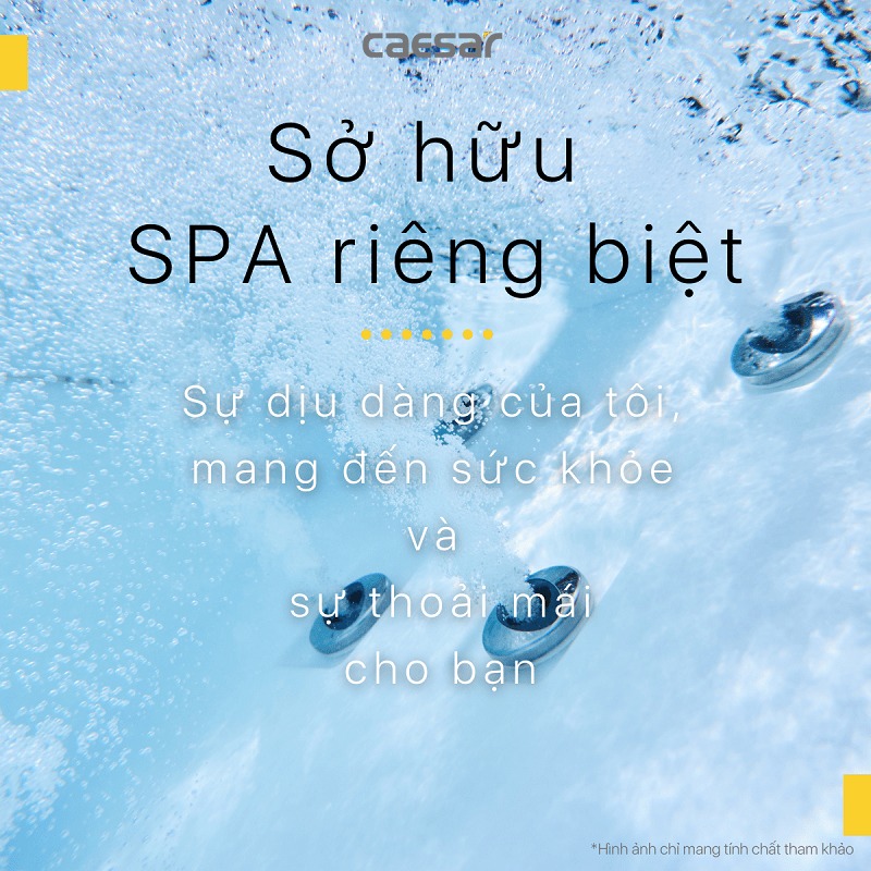 Bồn tắm xây 1m7 massage Caesar MT0170 - 5