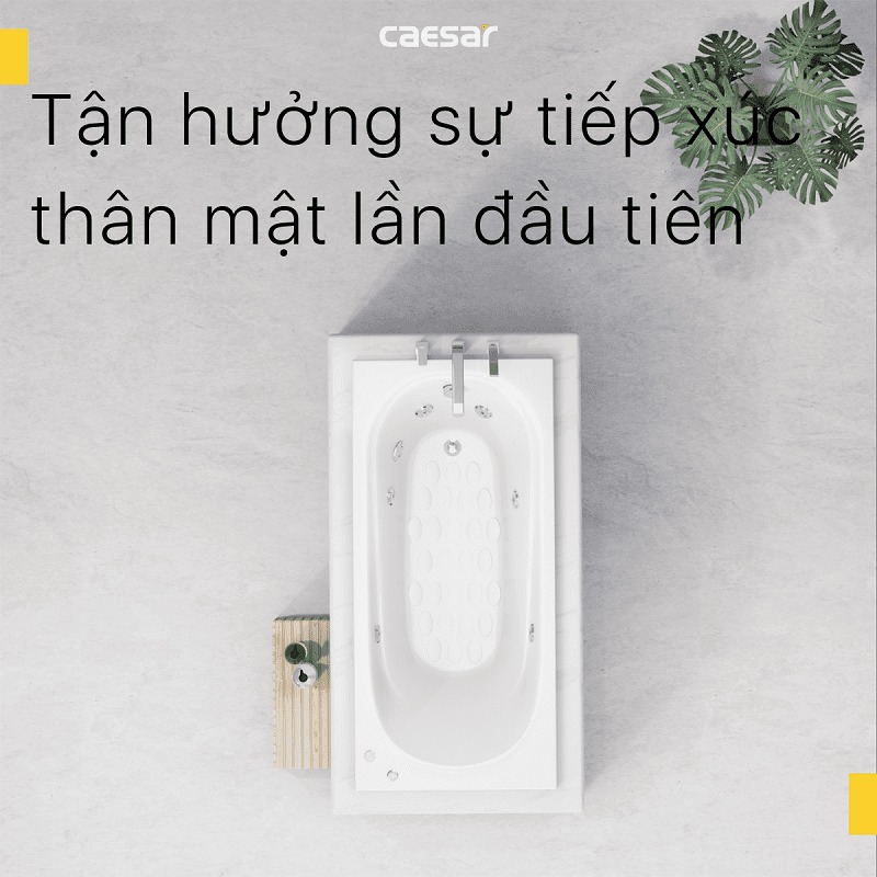 Bồn tắm xây 1m7 massage Caesar MT0170 - 6