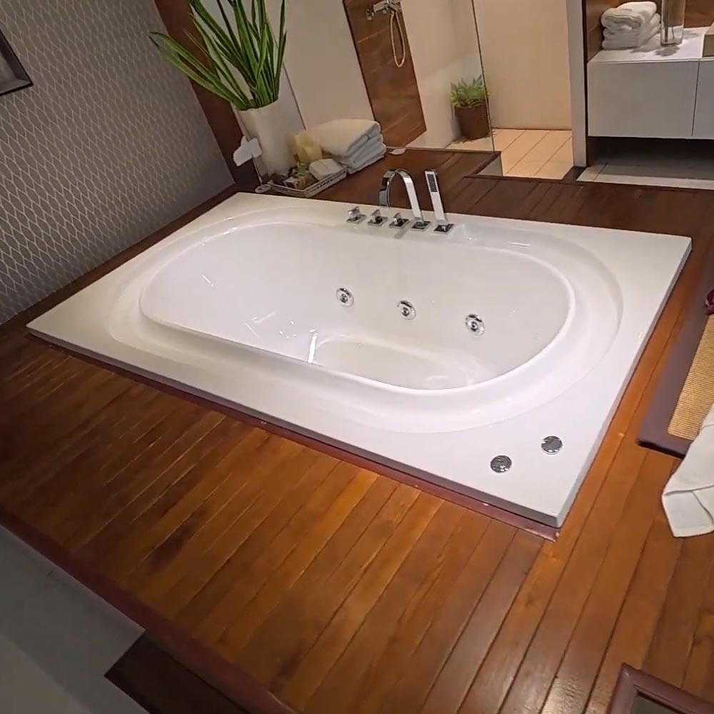 Bồn tắm xây 2m massage hơi Caesar MT212S - 4