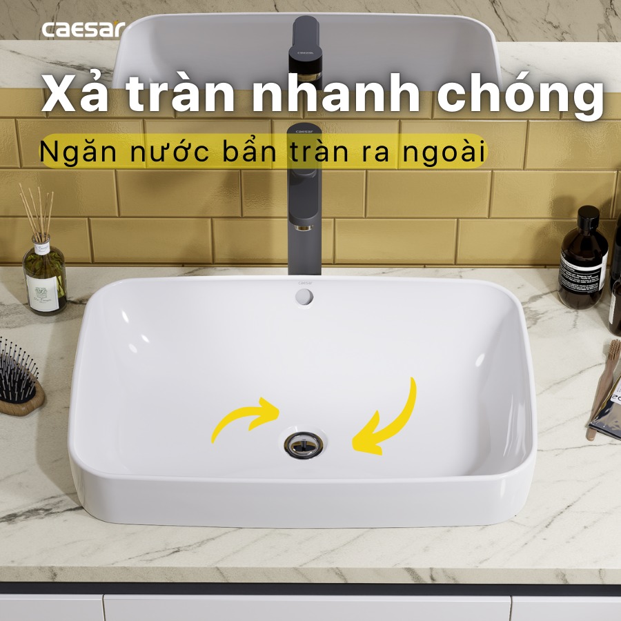 Chậu rửa lavabo đặt bàn Caesar L5262 L5262 - 5