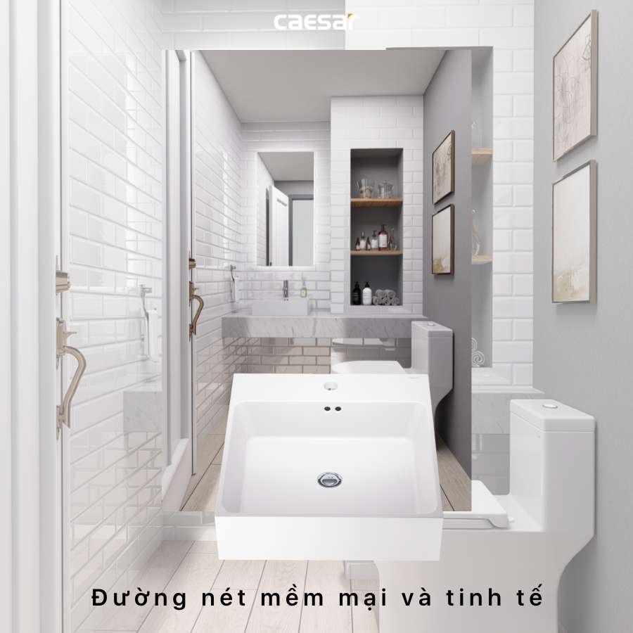 Chậu lavabo đặt bàn Caesar LF5261 LF5261 - 6