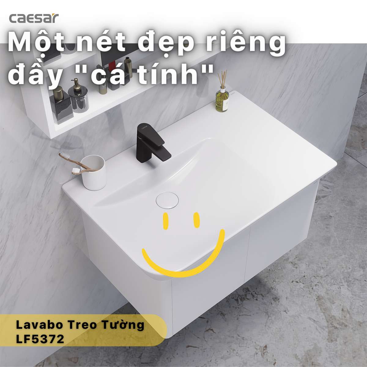 Chậu lavabo treo tường Caesar LF5372 LF5372 - 3