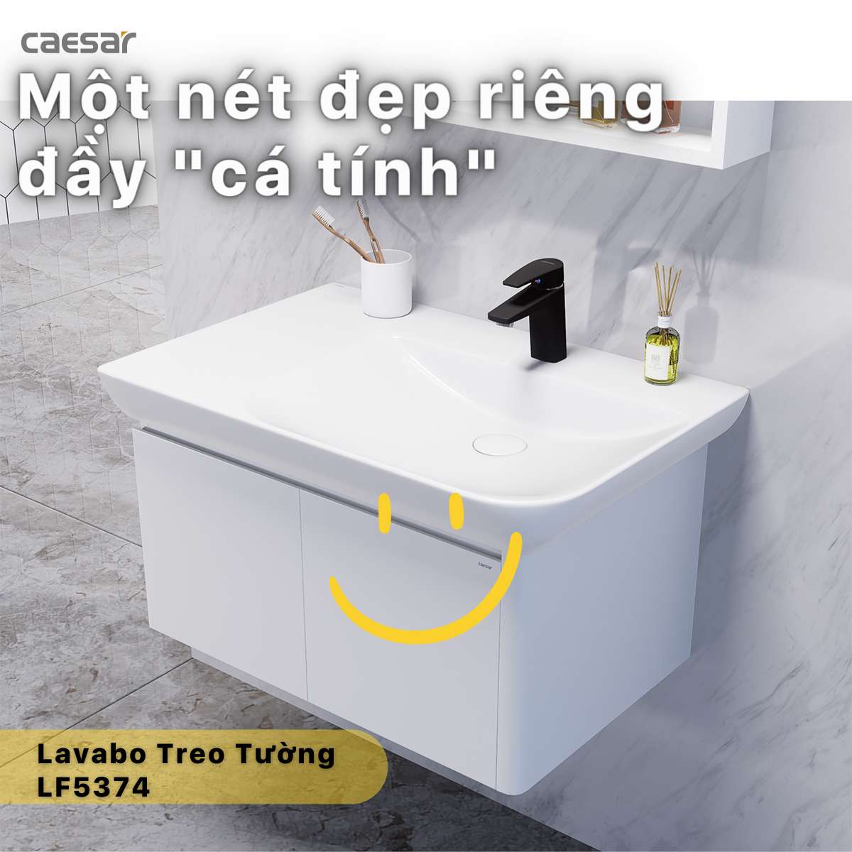 Chậu lavabo treo tường Caesar LF5374 LF5374 - 3