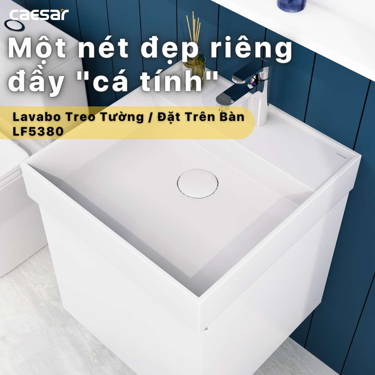 Chậu lavabo đặt bàn Caesar LF5380 LF5380 - 3