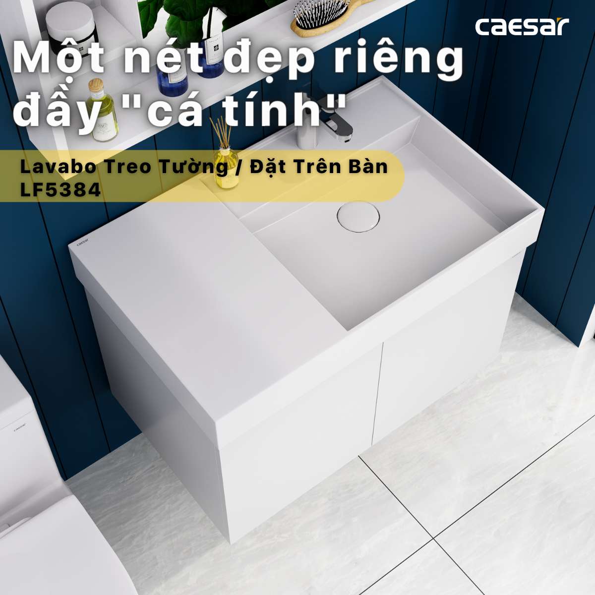Chậu lavabo đặt bàn Caesar LF5384 LF5384 - 3