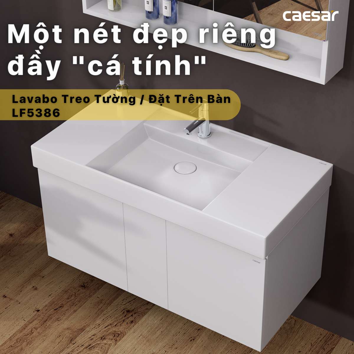 Chậu lavabo đặt bàn Caesar LF5386 LF5386 - 3