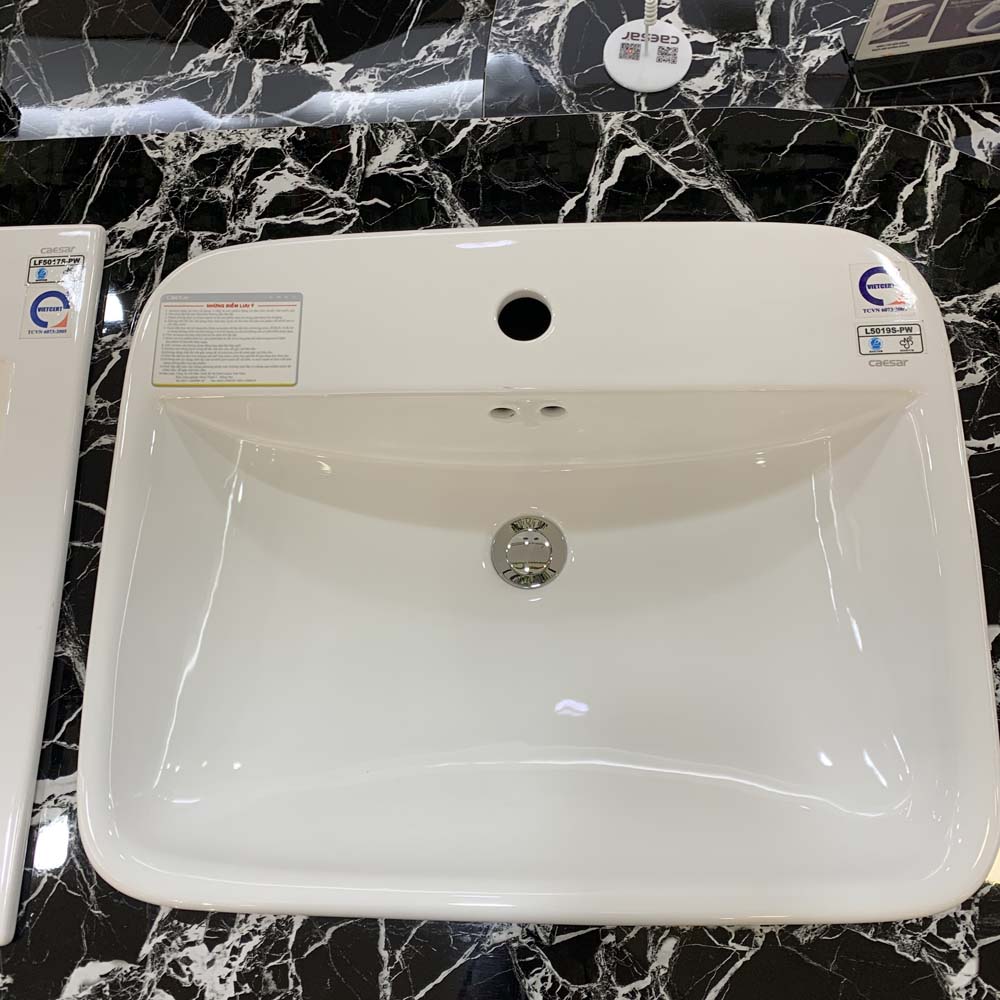 Chậu lavabo dương vành Caesar L5019 L5019 - 5