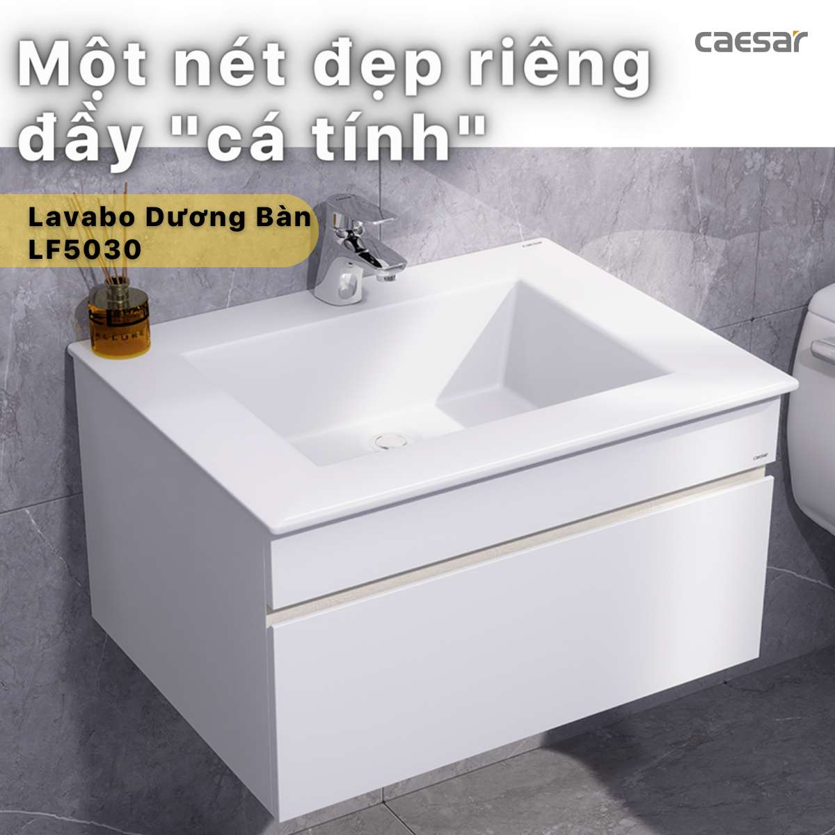 Chậu lavabo dương vành Caesar LF5030 LF5030 - 3