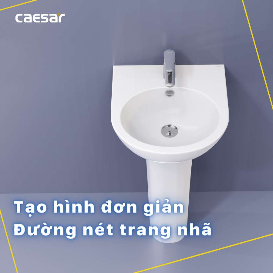 Chậu rửa lavabo treo tường Caesar L2140 L2140 - 6