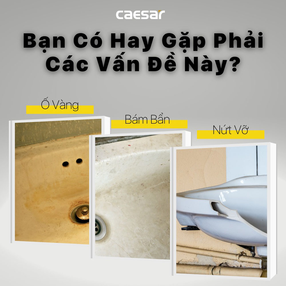 Chậu rửa lavabo treo tường chân dài Caesar L2140+P2445 L2140+P2445 - 4