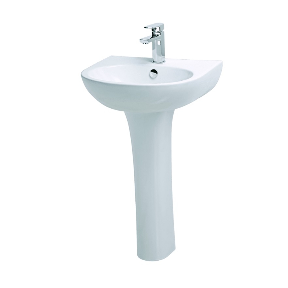Chậu rửa lavabo treo tường chân dài Caesar L2152+P2445 L2152+P2445