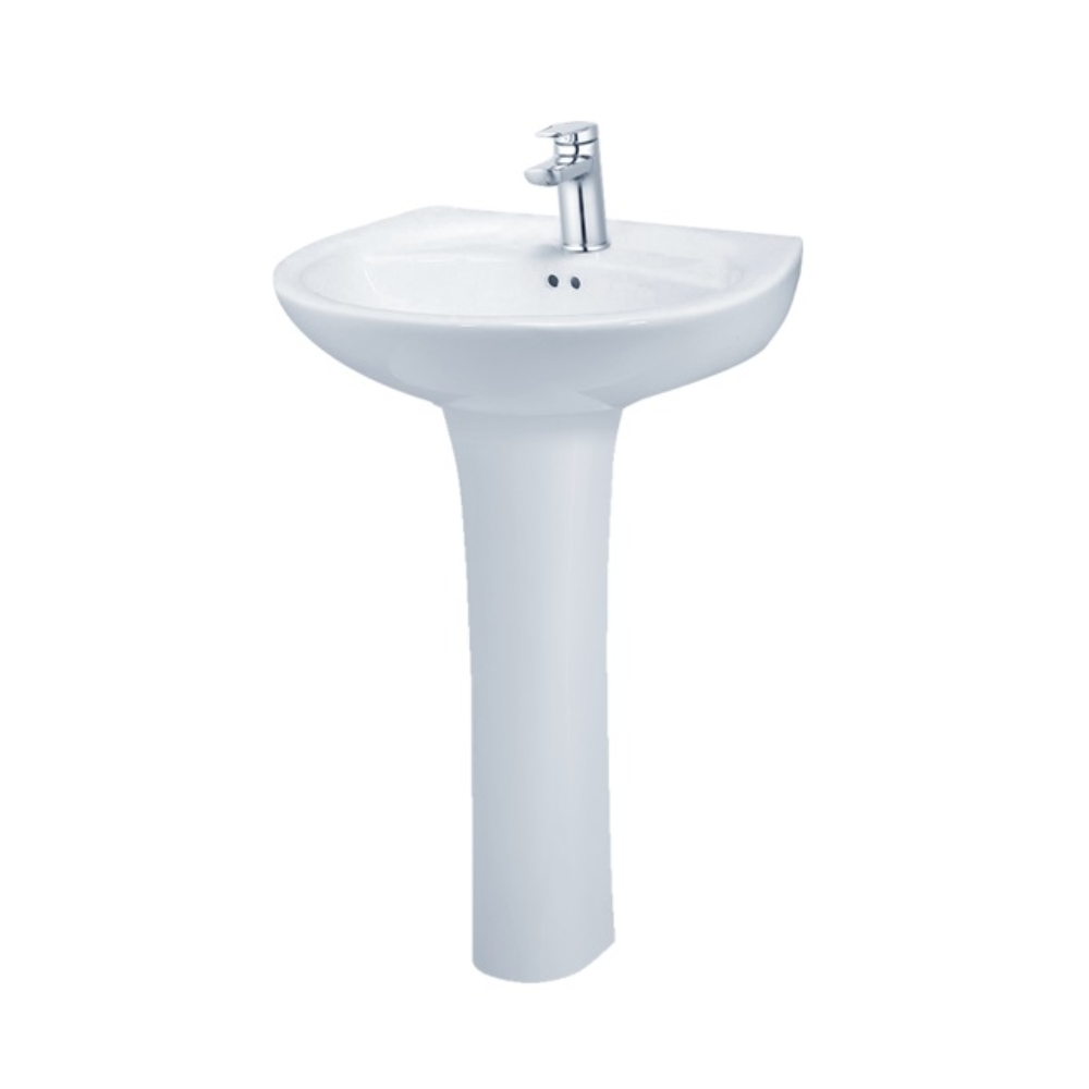 Chậu rửa lavabo treo tường chân dài Caesar L2220+P2445 L2220+P2445