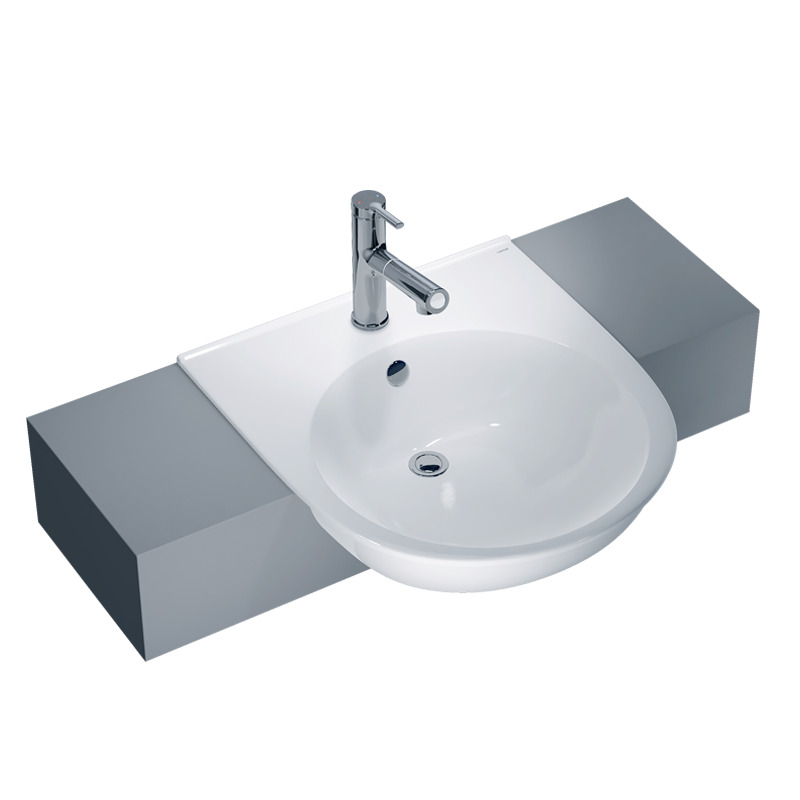 Chậu rửa lavabo dương vành Caesar LF5302 LF5302