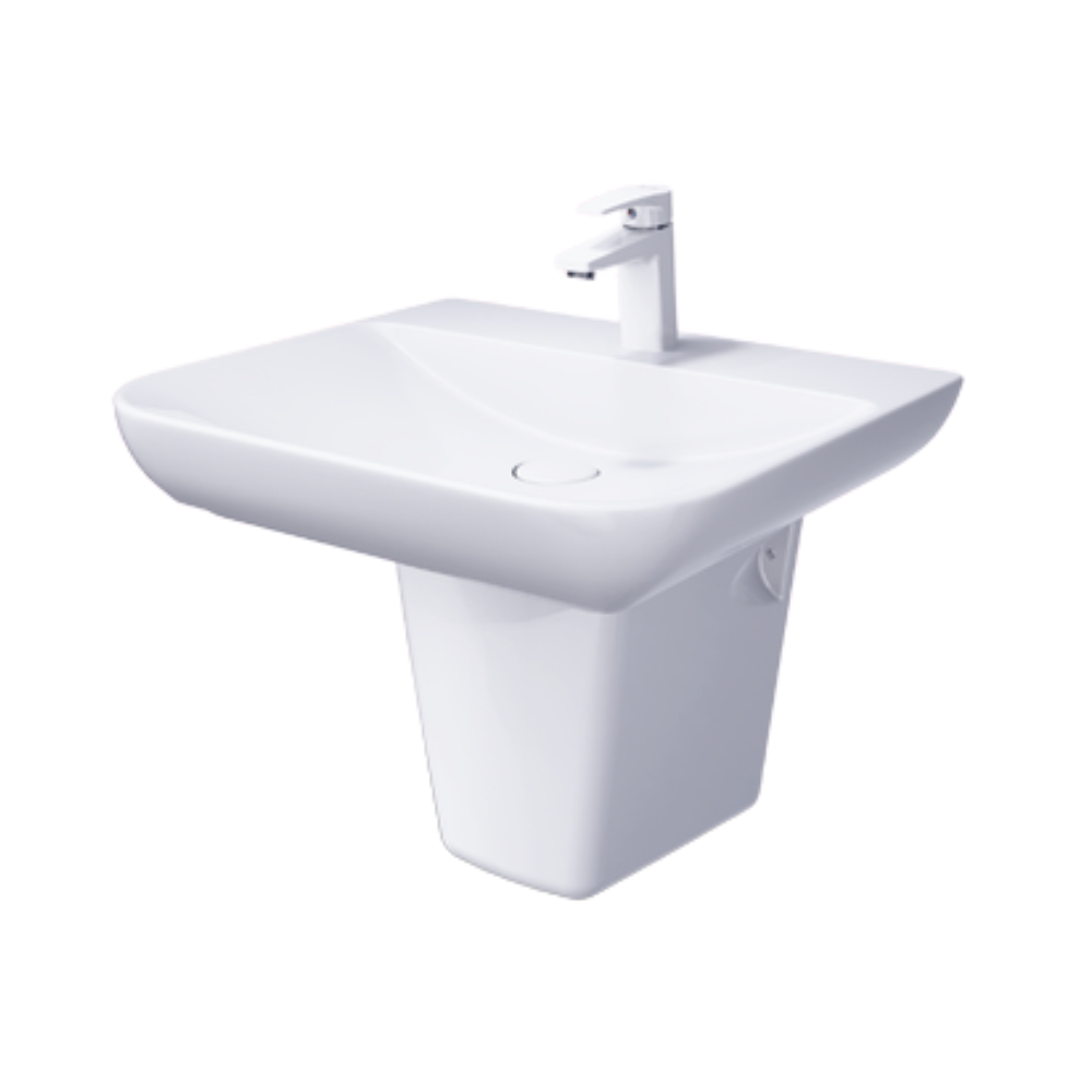 Chậu lavabo treo tường chân lửng Caesar LF5370 + PF2463 LF5370+PF2463