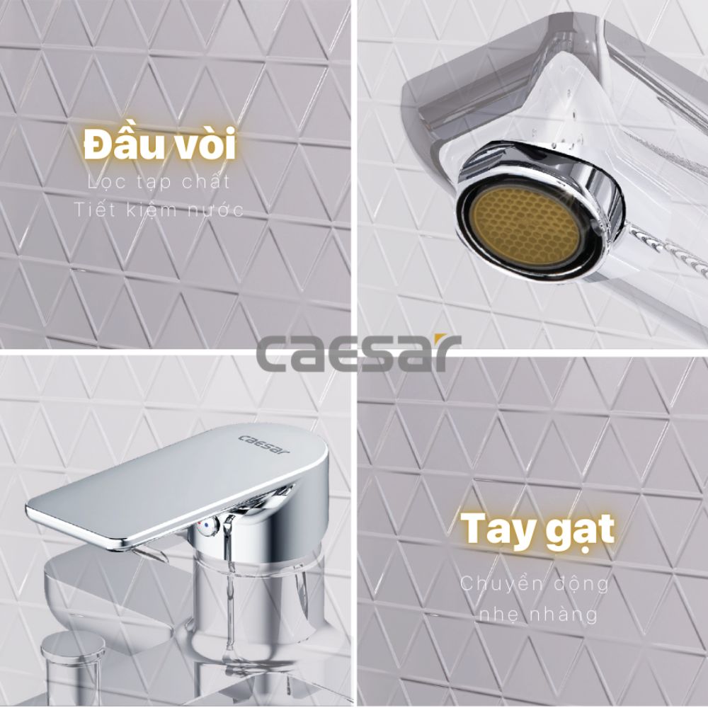 Bộ vòi sen tắm nóng lạnh Caesar S503C S503C - 6