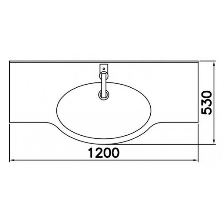 Chậu lavabo dương vành Caesar LF5324 LF5324 - 2