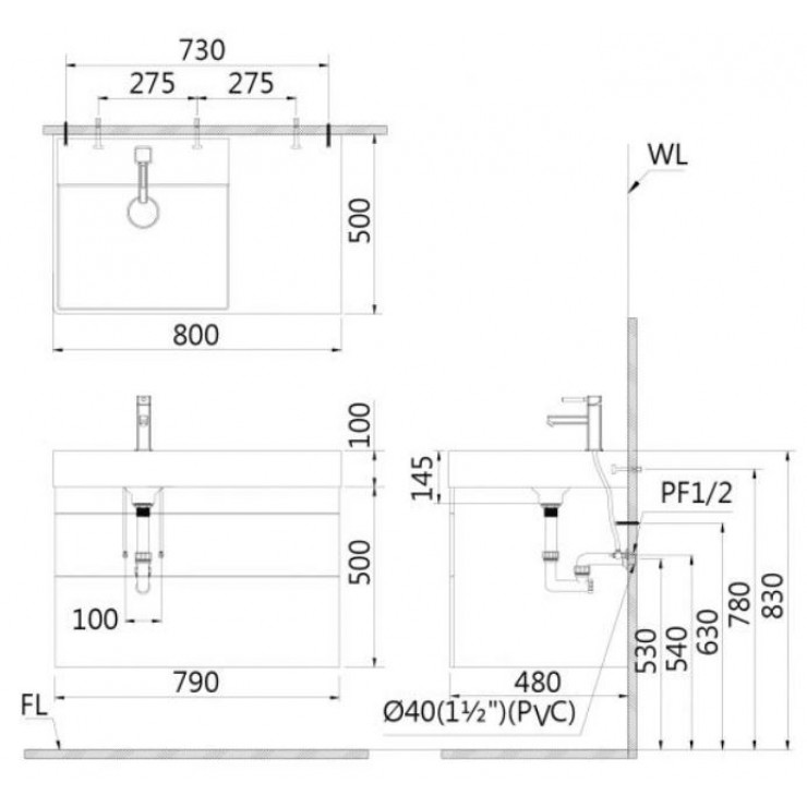 Chậu lavabo đặt bàn Caesar LF5382 LF5382 - 2