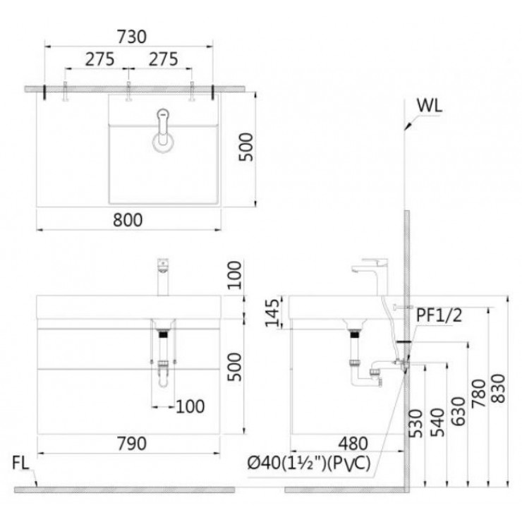 Chậu lavabo đặt bàn Caesar LF5384 LF5384 - 2