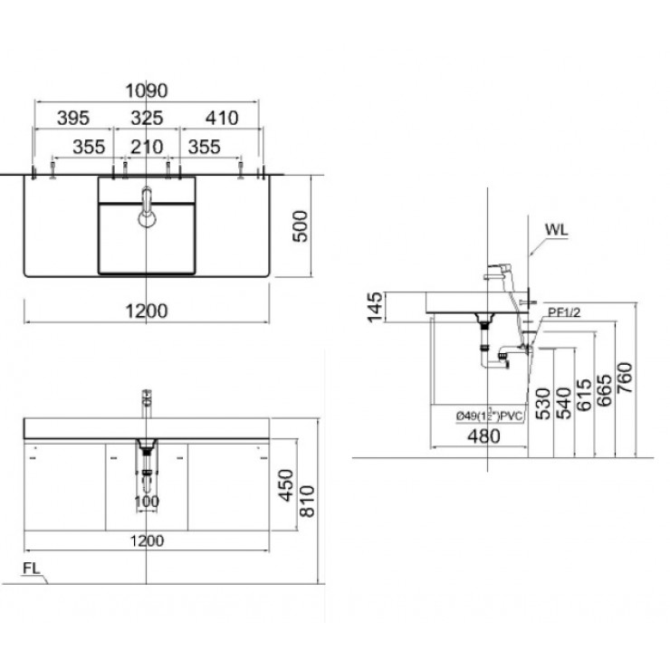 Chậu lavabo đặt bàn Caesar LF5388 LF5388 - 2