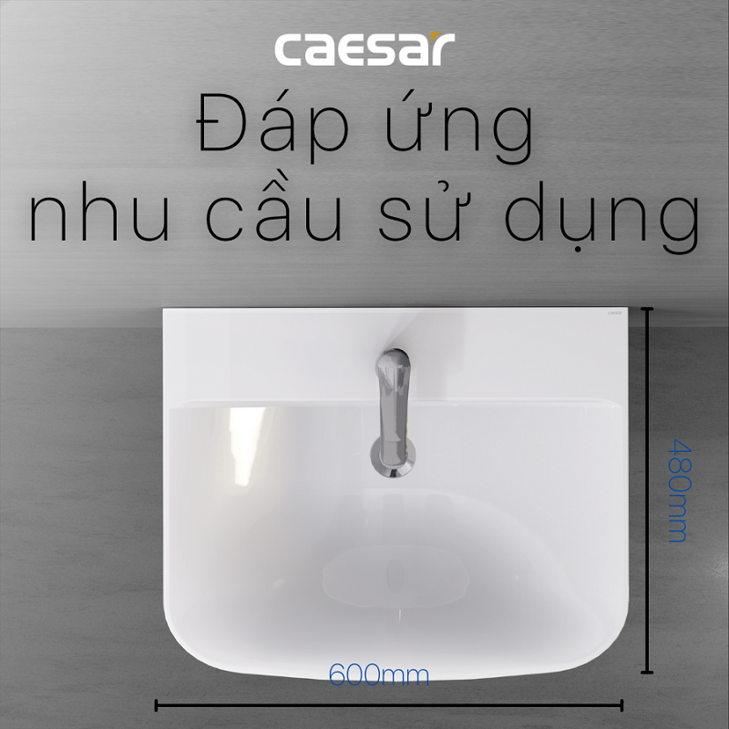 Chậu rửa lavabo treo tường Caesar L2365 L2365 - 5