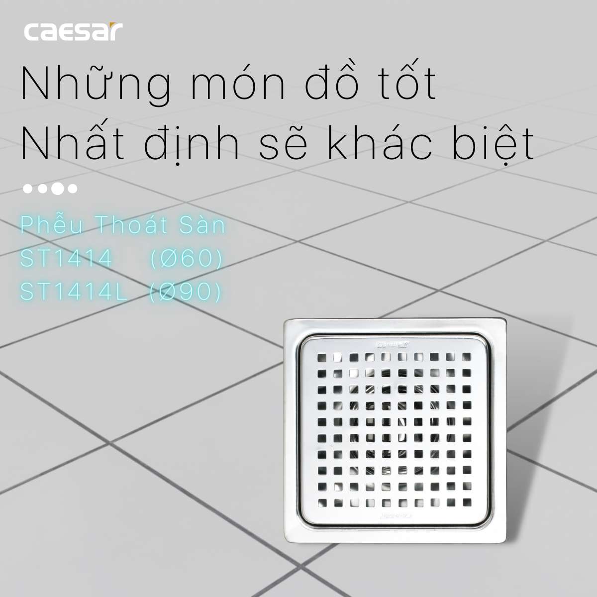 Phễu thoát sàn Caesar ST1414L ST1414L - 2