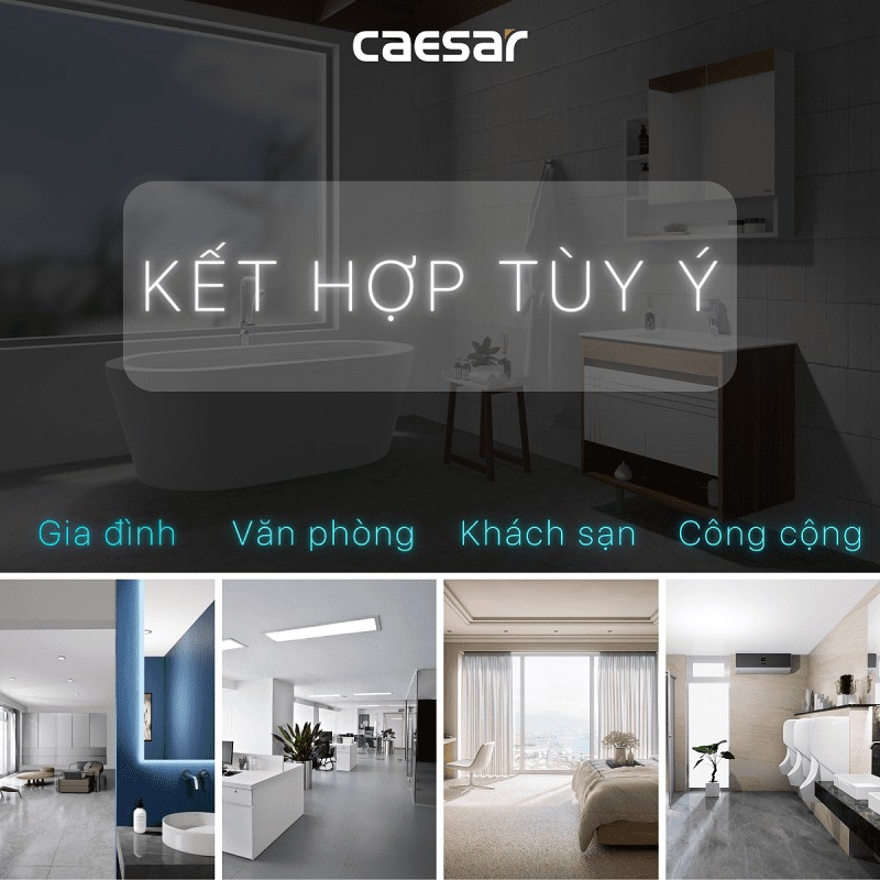 Bộ xả nắp sứ Caesar BF404H - 4
