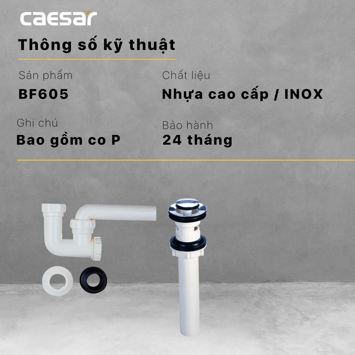 Bộ xả nhấn Caesar BF605 - 8