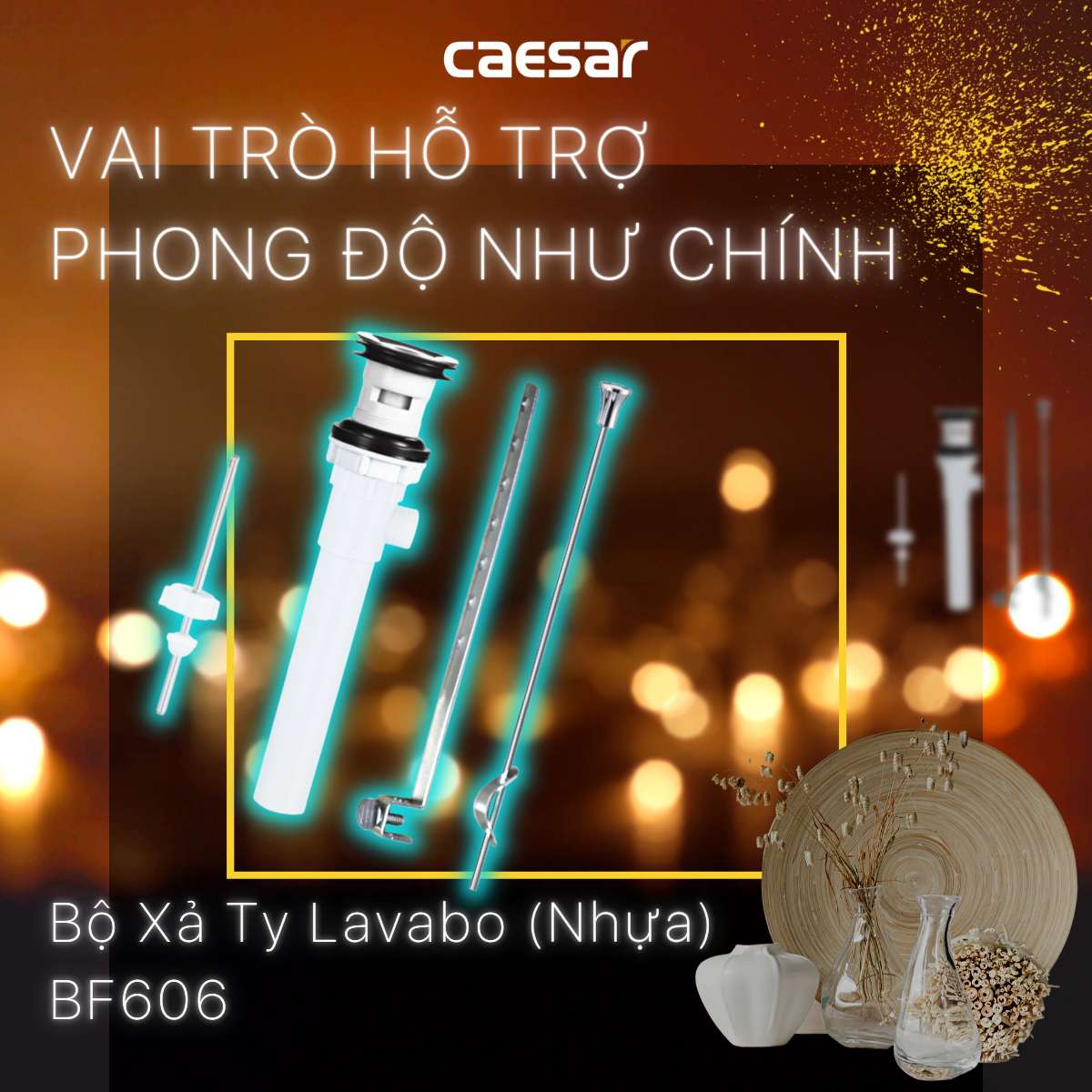 Bộ xả ty nhựa Caesar BF606 - 2