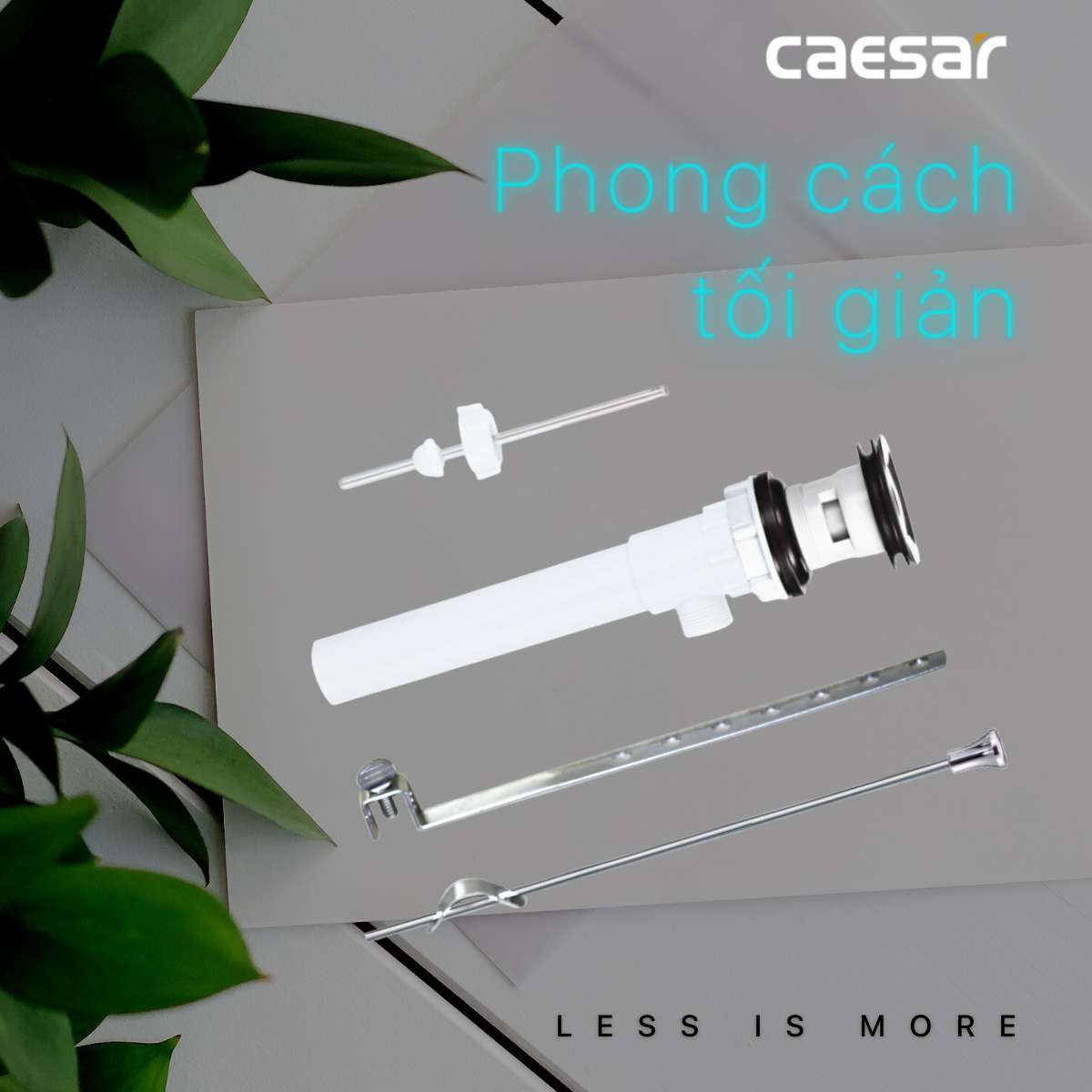 Bộ xả ty nhựa Caesar BF606 - 7