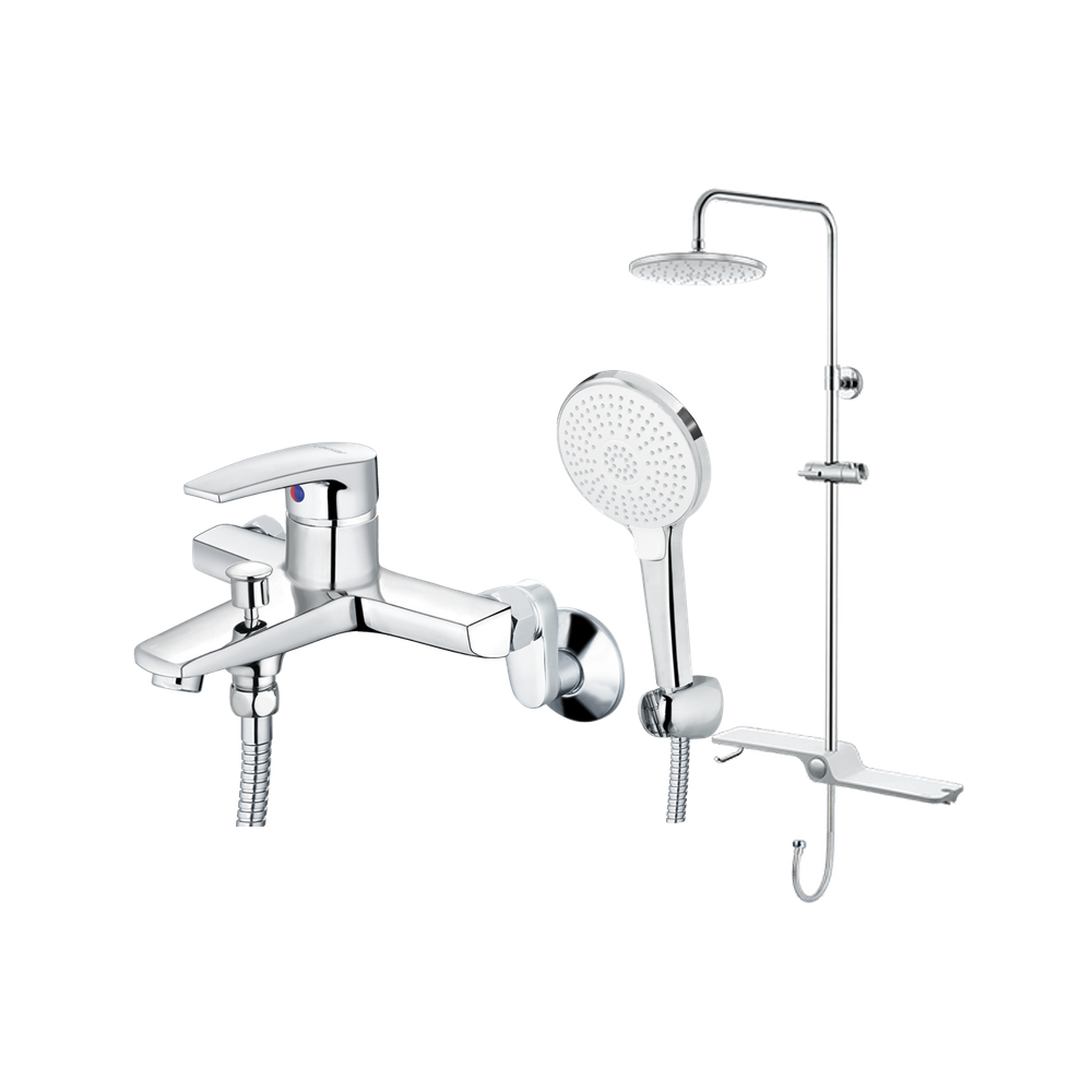 Bộ sen cây tắm đứng nóng lạnh Caesar BS126+S393C BS126+S393C