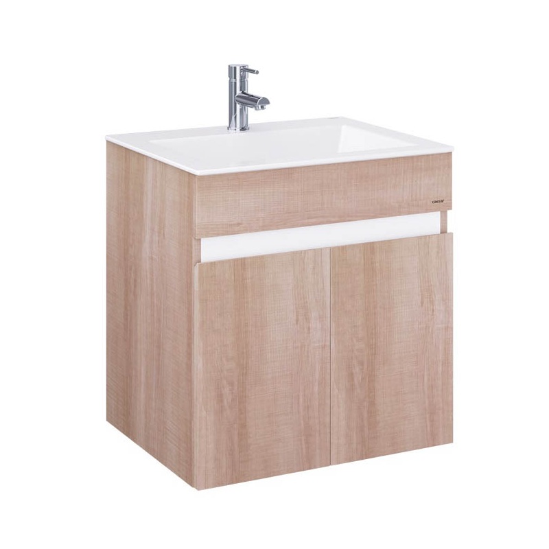 Bộ tủ chậu cabinet treo vân gỗ Caesar LF5017+EH15017AW7V LF5017+EH15017AW7V