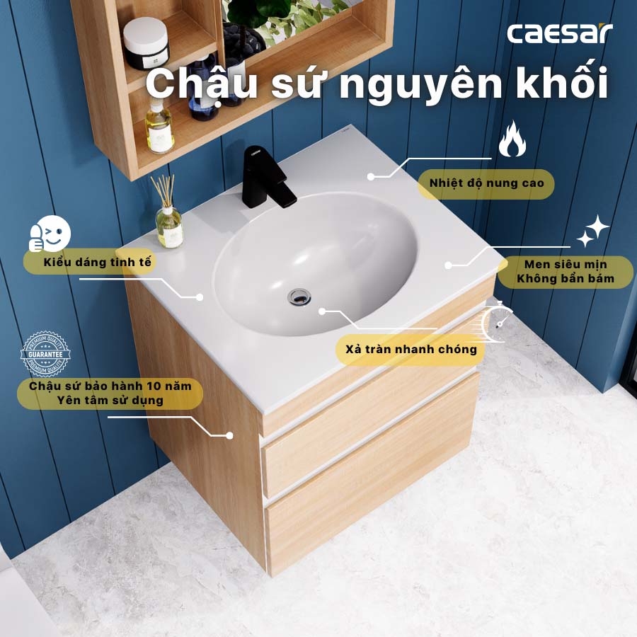 Bộ tủ chậu cabinet Caesar LF5024+EH15024DDW7V LF5024+EH15024DDW7V - 6