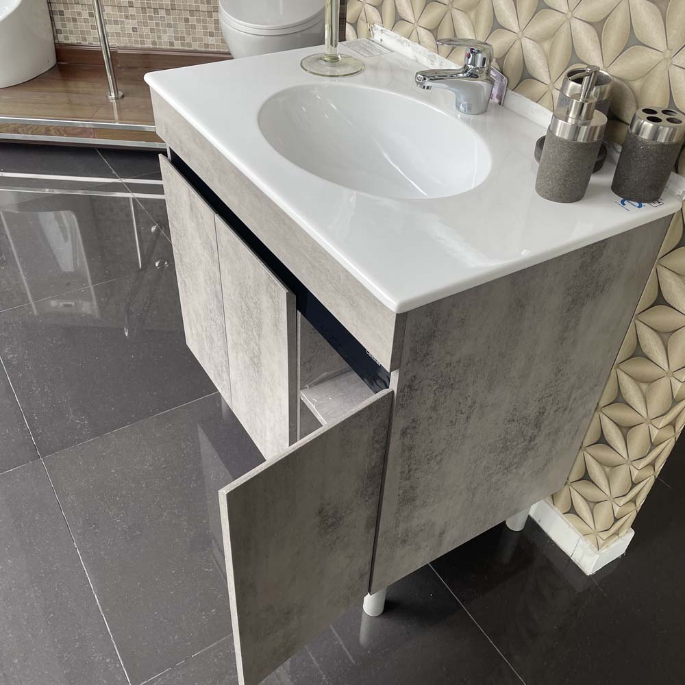 Bộ tủ chậu cabinet treo màu xám đậm Caesar LF5026+EH05026ASV LF5026+EH05026ASV - 2