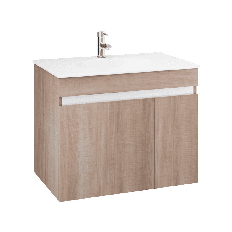 Bộ tủ chậu cabinet treo vân gỗ Caesar LF5026+EH15026AW7V LF5026+EH15026AW7V