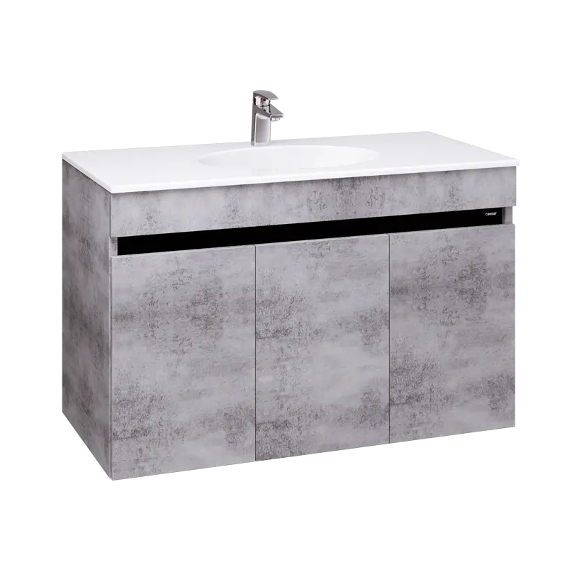 Bộ tủ chậu cabinet treo màu xám đậm Caesar LF5028+EH05028ASV LF5028+EH05028ASV