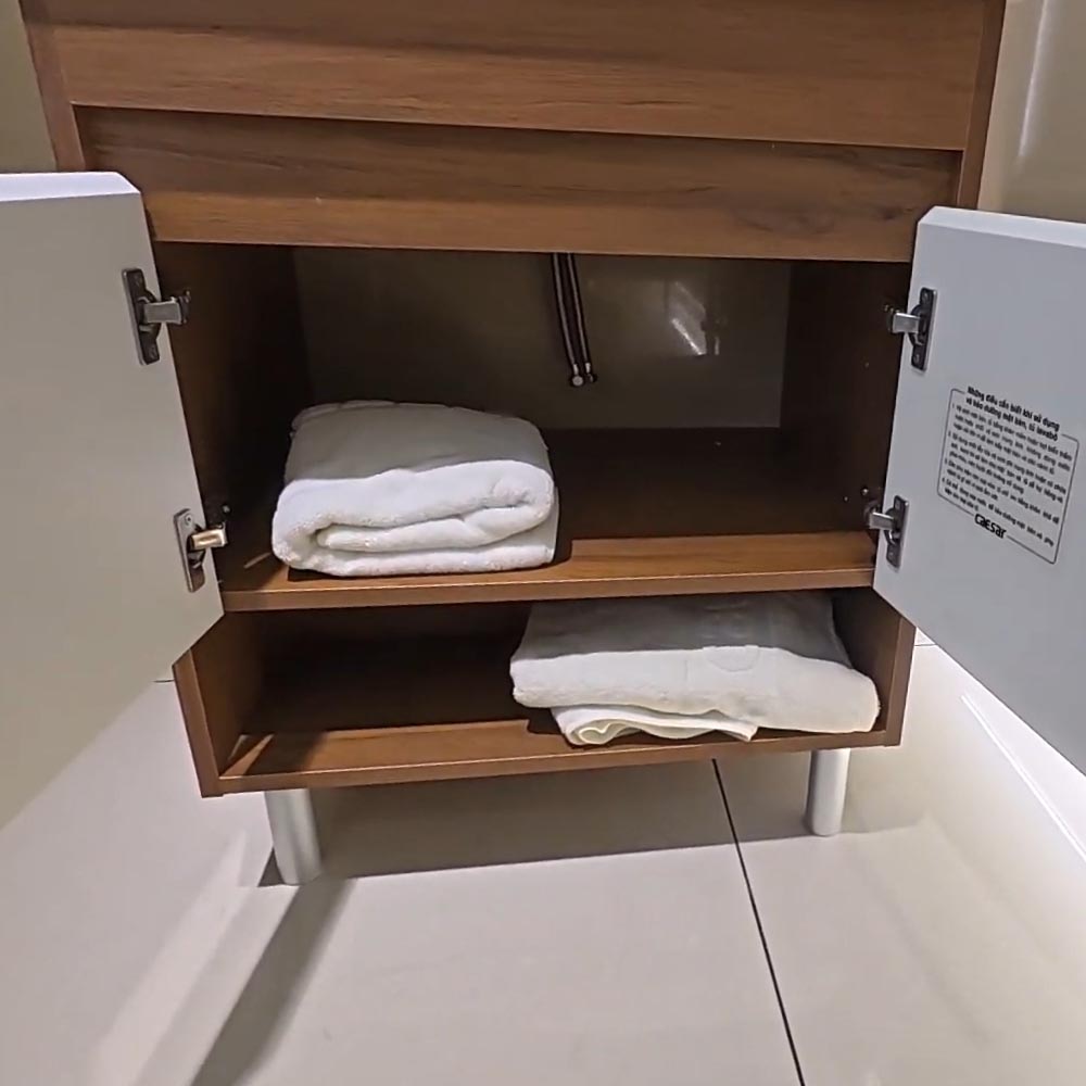 Bộ tủ chậu cabinet treo màu vân gỗ Caesar LF5030+EH05030AWV LF5030+EH05030AWV - 5