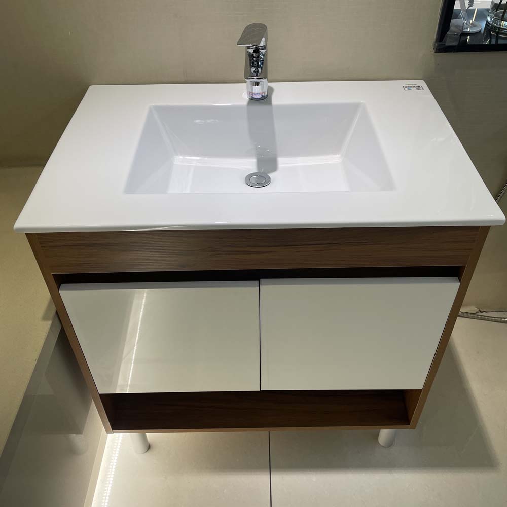 Bộ tủ chậu cabinet treo màu vân gỗ Caesar LF5032+EH05032AWV LF5032+EH05032AWV - 4