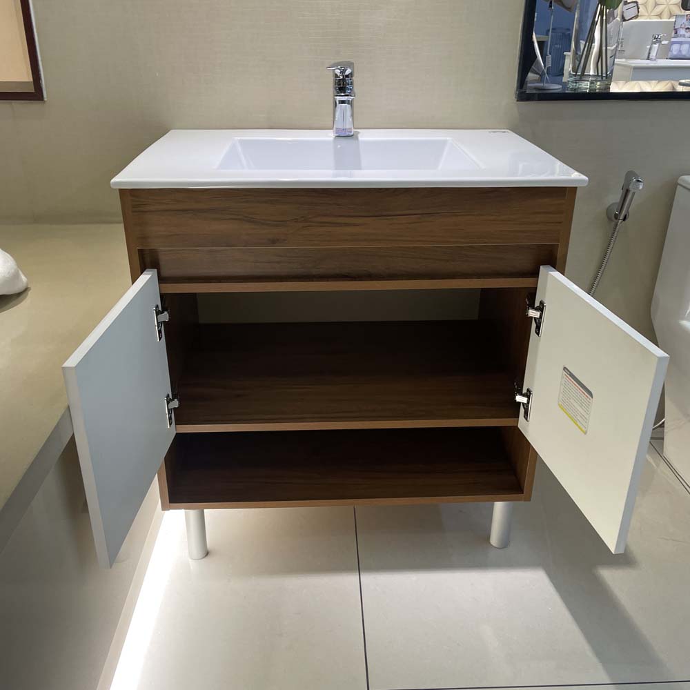 Bộ tủ chậu cabinet treo màu vân gỗ Caesar LF5032+EH05032AWV LF5032+EH05032AWV - 5