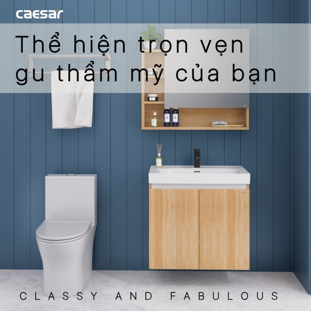 Bộ tủ chậu cabinet treo Caesar LF5357+EH15357CRW7V LF5357+EH15357CRW7V - 5