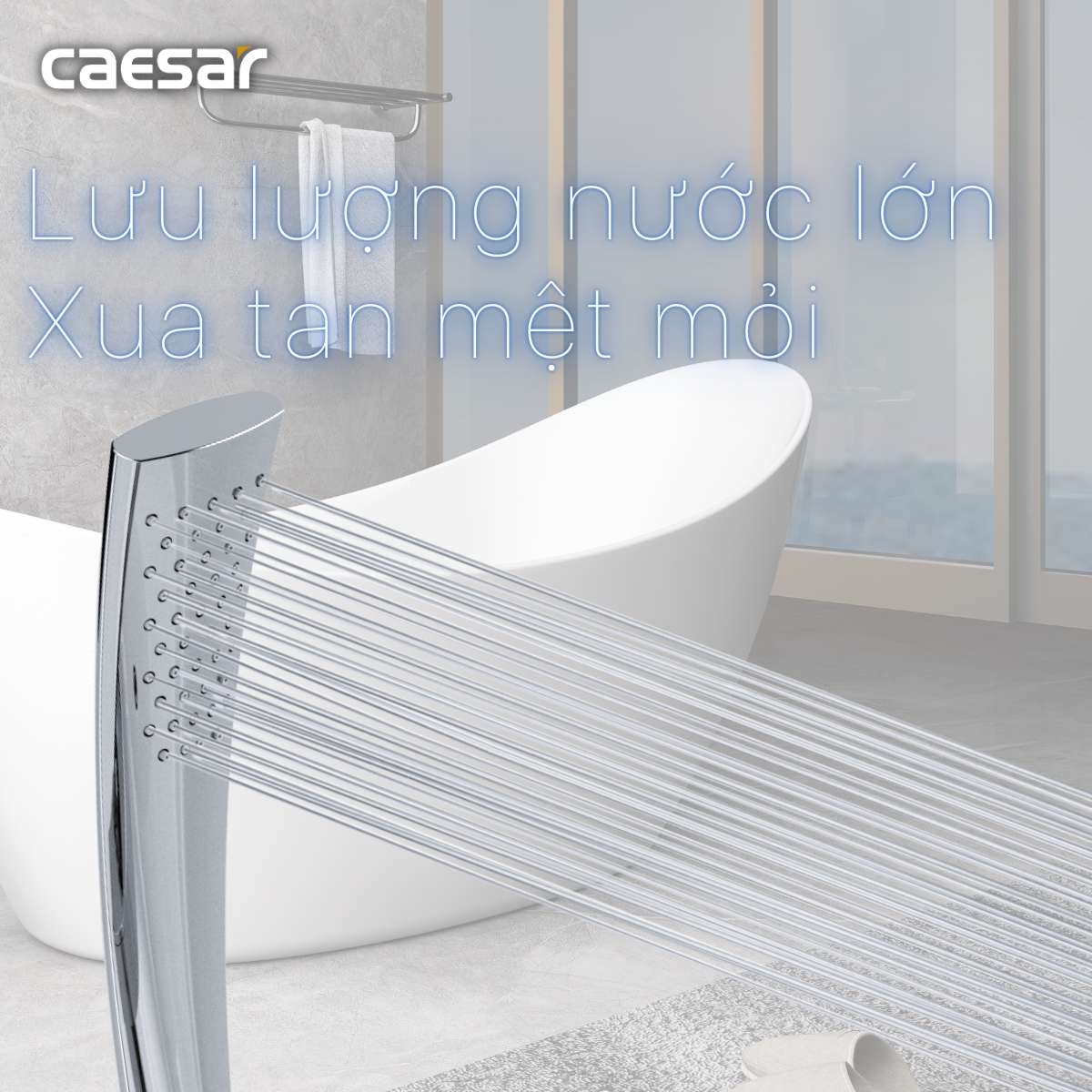 Vòi bồn tắm nóng lạnh Caesar AS689C - 6