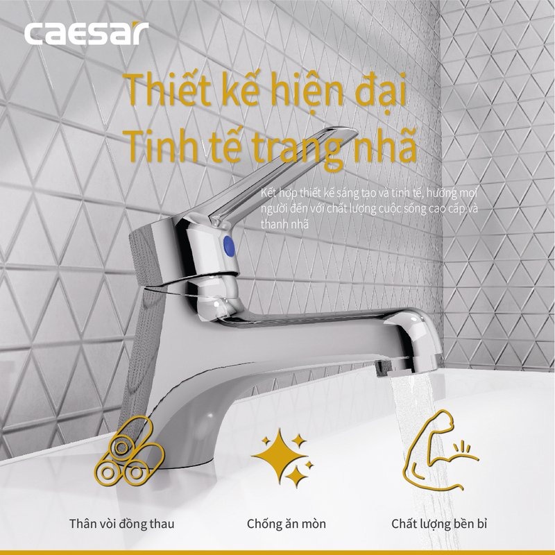 Vòi chậu lavabo lạnh Caesar B111C B111C - 5