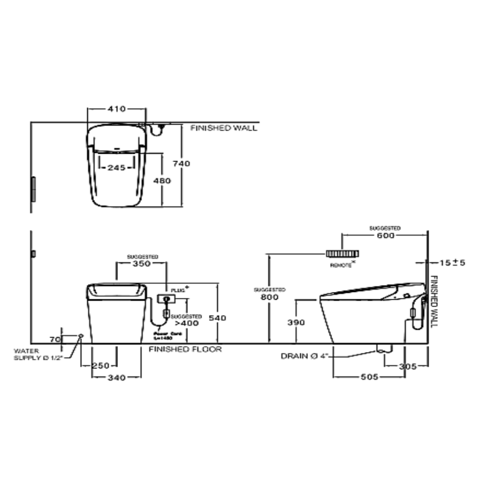 Bồn cầu thông minh dòng Vizio COTTO C10217 C10217 - 2