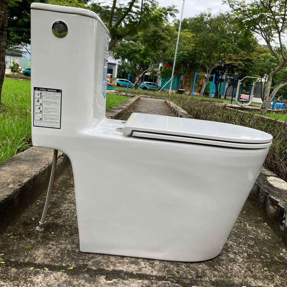 Bồn cầu 1 khối COTTO C103357 nắp êm dòng Simply Connect C103357 - 4