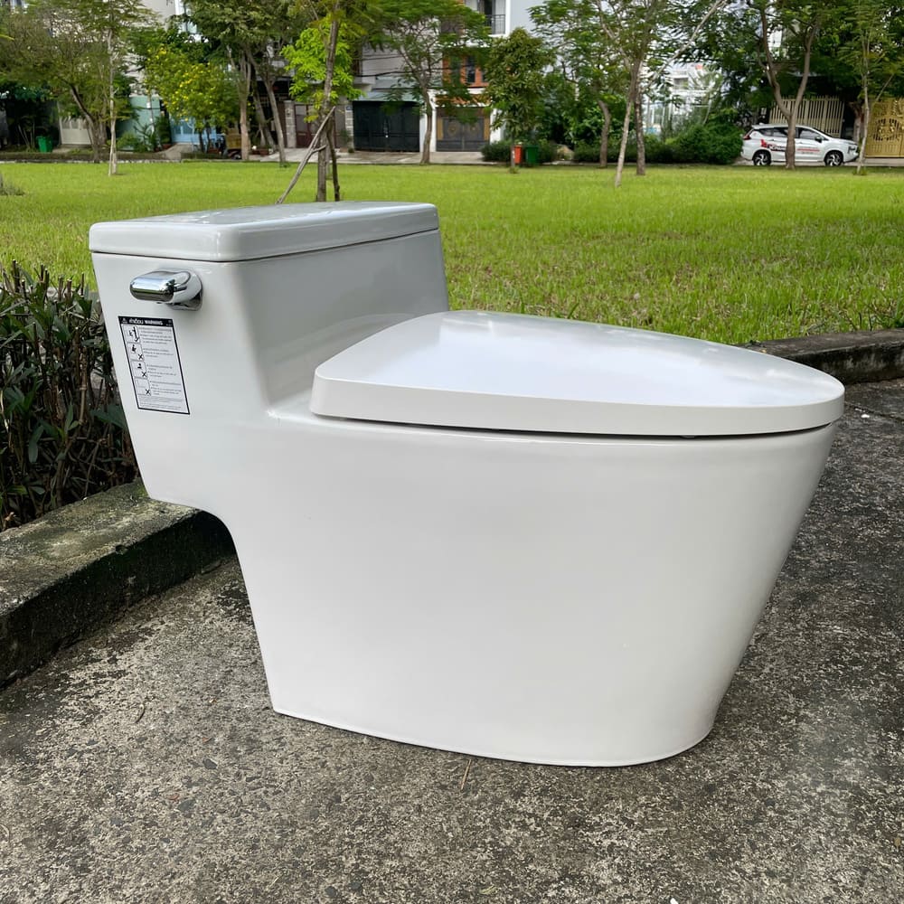 Bồn cầu 1 khối COTTO C105257 nắp êm dòng Riviera Pro - 4