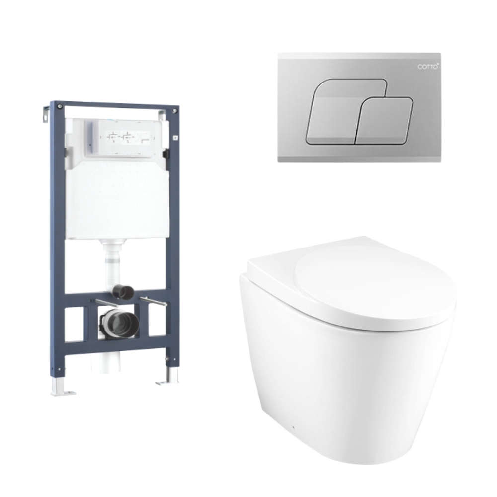 Bồn cầu đặt sàn COTTO SC19507(F) nắp êm dòng Oval SC19507(F)