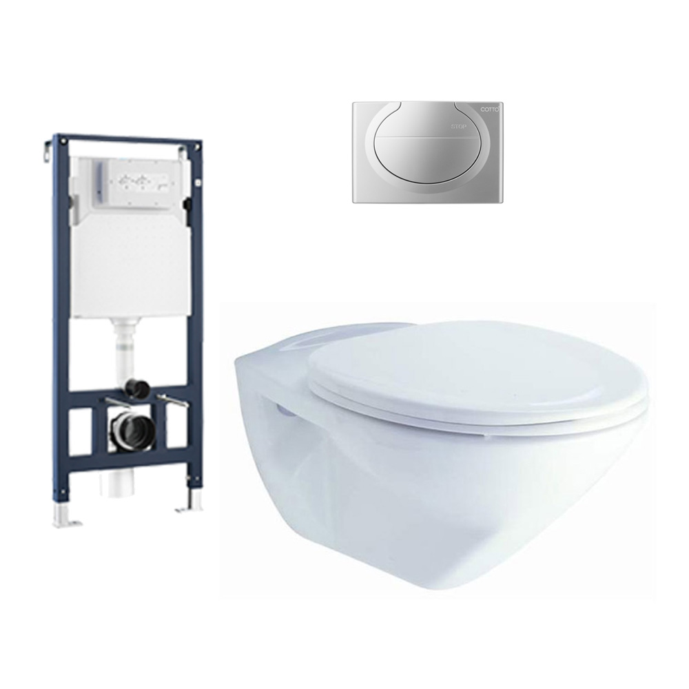 Bồn cầu treo tường COTTO SC199(F) nắp êm dòng Avanti SC199(F)
